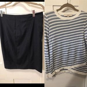 XS petite Bundle-  navy pencil skirt/ to